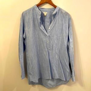 JCrew Lightweight Chambray Pullover Shirt